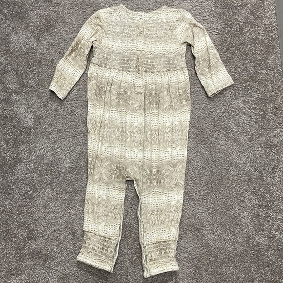 Kate Quinn Neutral Croc Smocked Jumpsuit - Picture 5 of 6